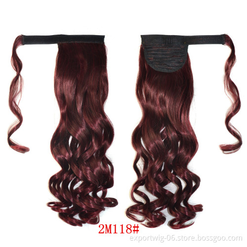 synthetic hair straight ponytails Hairpiece Tail Clip in Ponytail braiding Hair Extensions Black Women synthetic hair chignon